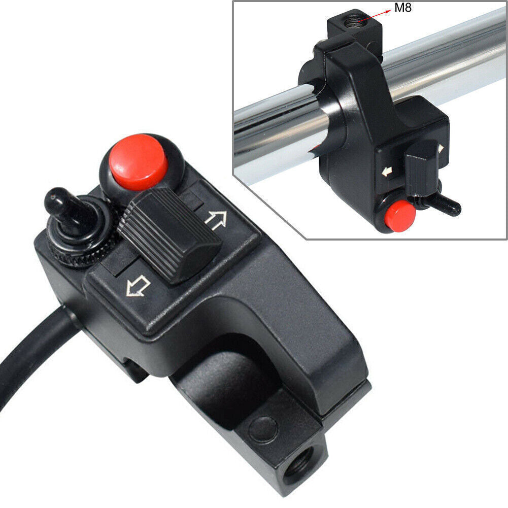 For Turn Signal Winker High/Low Beam Horn 22MM Left Motorcycle Handlebar Switch