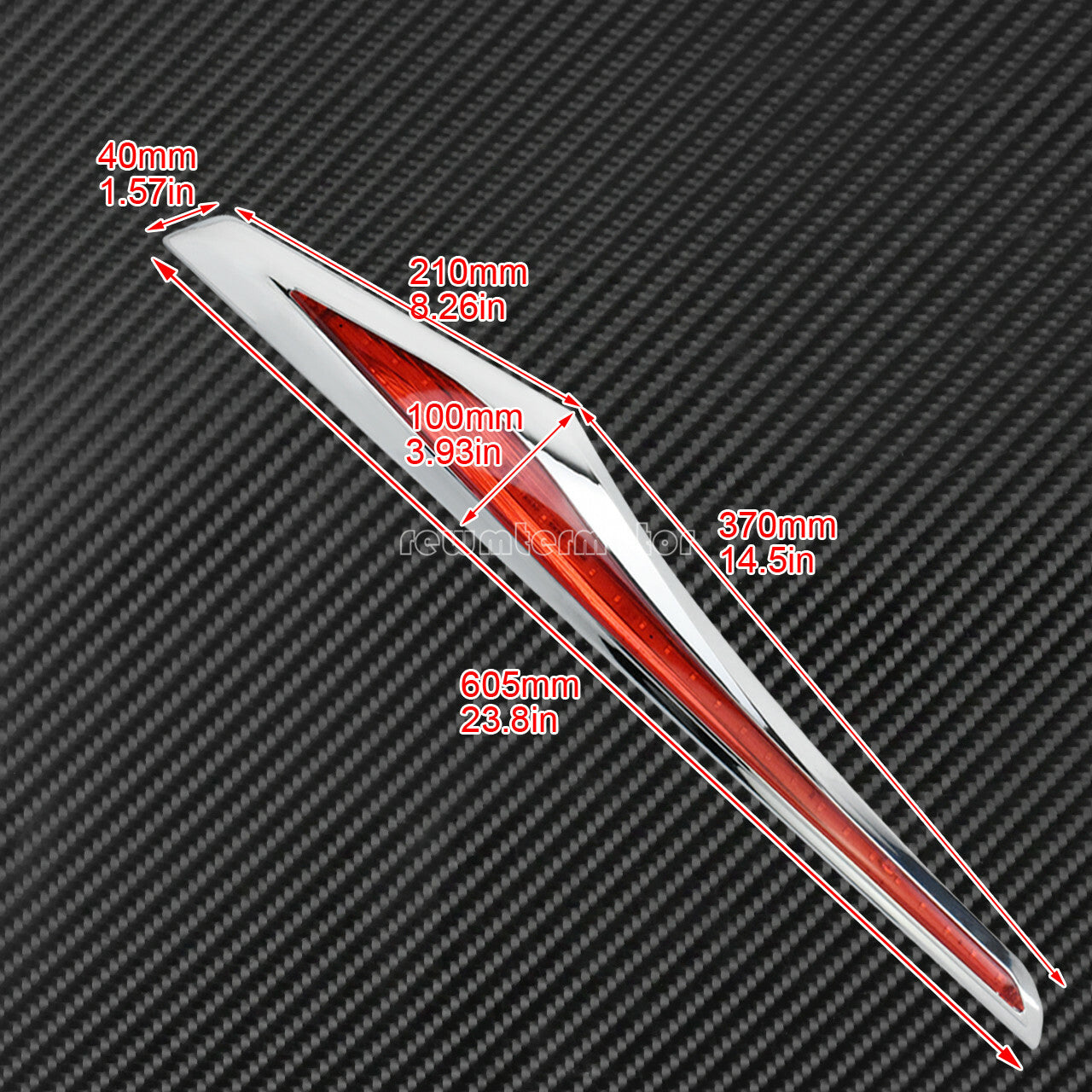 Chrome Saddlebag Accent Swoop LED Light Fit For Goldwing GL1800 Audio 2012-2015