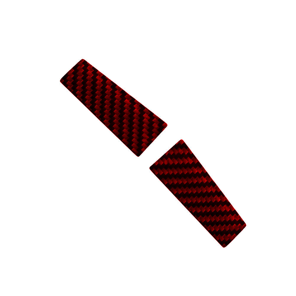 2X Red Carbon Fiber Front Door Cup Holder Trim for Honda Ridgeline 2017-2020