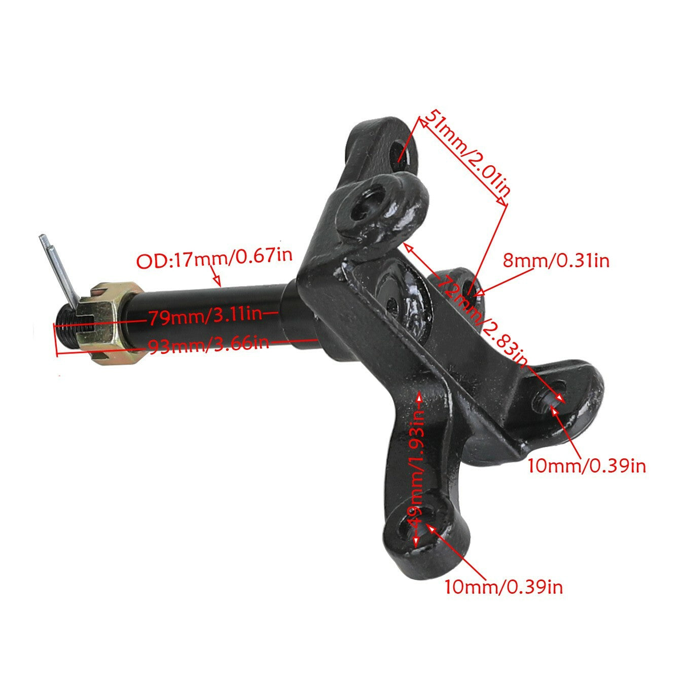 Steering joint go-kart front steering strut joint main shaft all-terrain vehicle 50cc-110cc