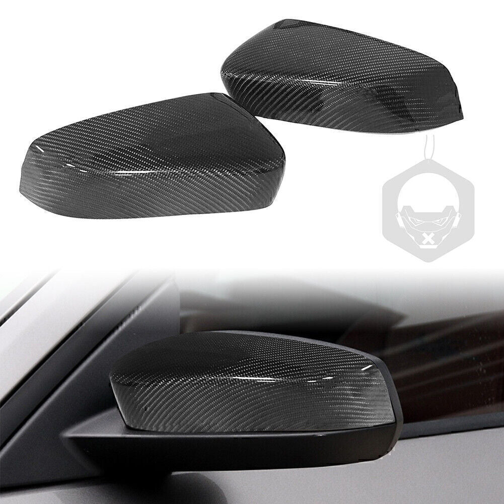 Carbon Fiber Rearview Mirror Cover Caps Fit for Ford for Mustang GT/Coupe 2009 - 2013