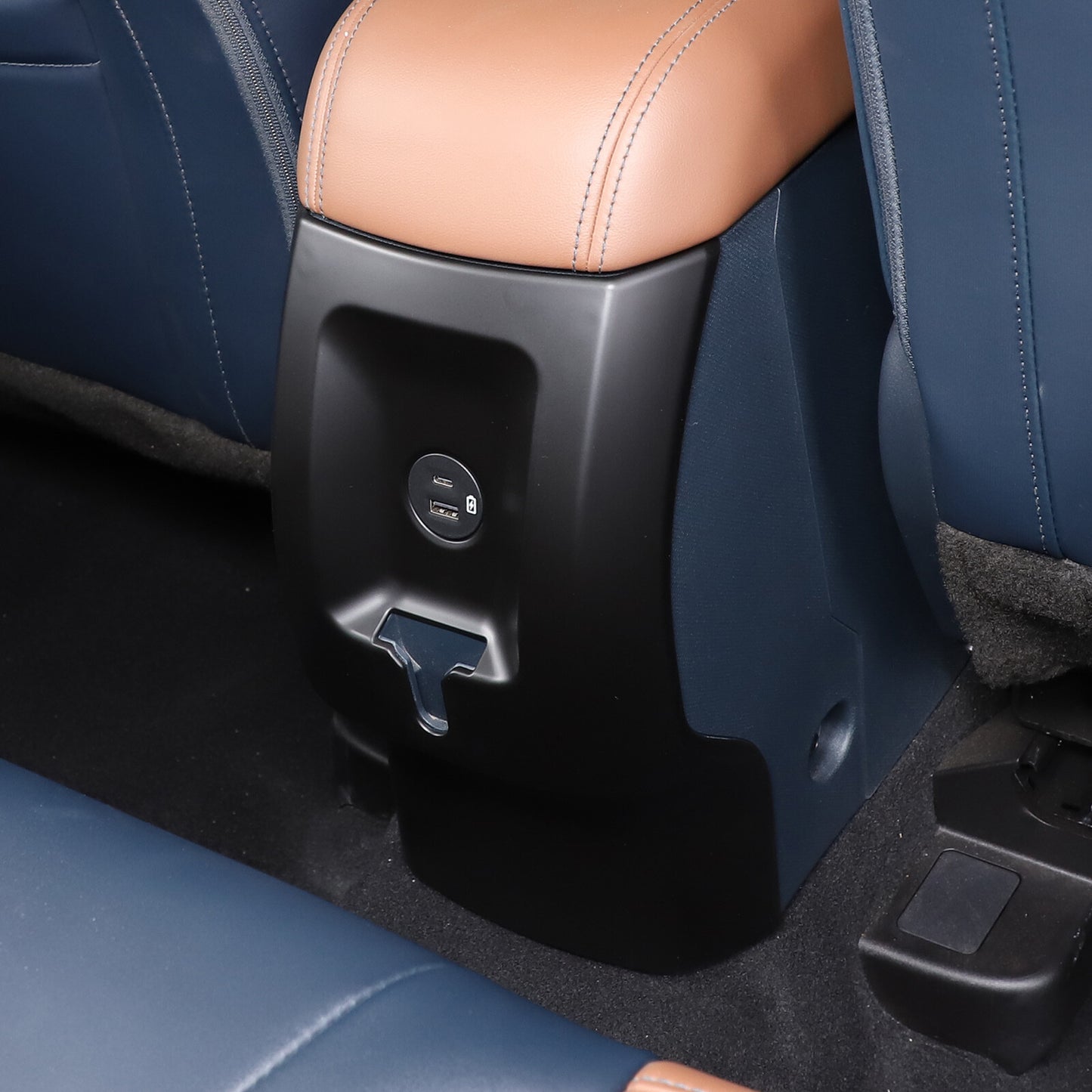 Black central control storage phone slot anti-slip tray mat for Ford Maverick 22