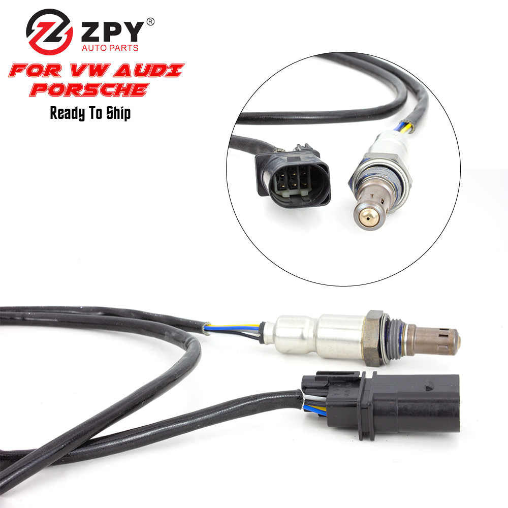 ZPY for Audi A1 2010 Front Right Oxygen Sensor 06E906262M Plastic Metal Black