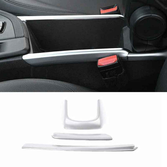 for BMW X1 F48 2016-2022 Inner Central Console Armrest Box Strip ABS Silver Trim