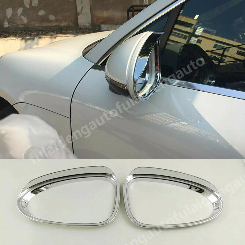 for Porsche Macan 2014-2018 Chrome ABS Rearview Mirror Rain Eyebrow Frame Trim