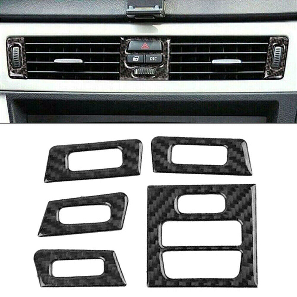 Carbon Fiber Air Vent Outlet Cover Trim for BMW 3 Series E90 E92 E93 2005-12 06