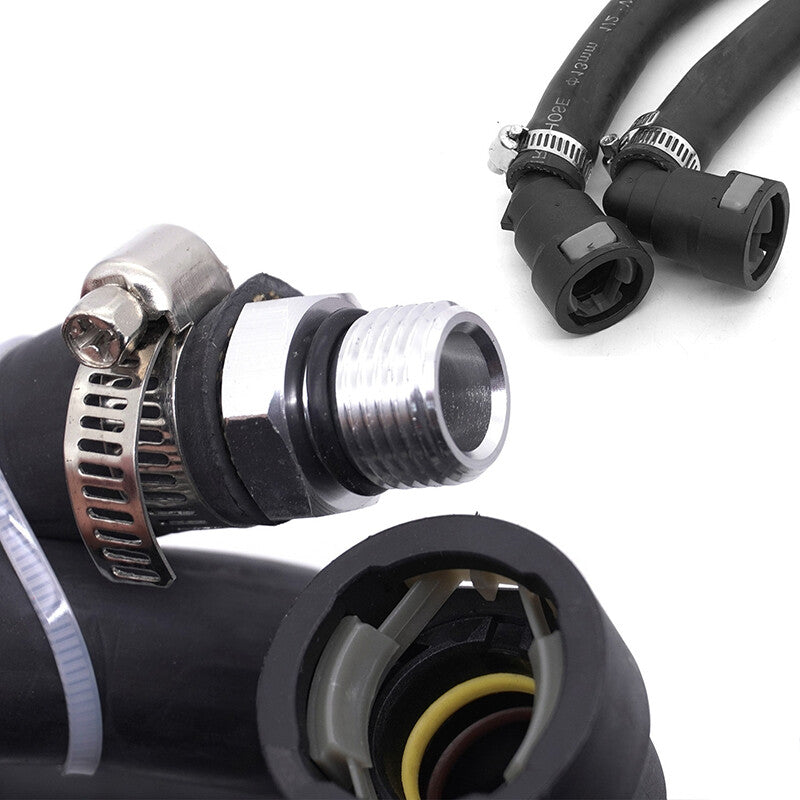 Oil Catch Can Kit for 11-21 for Ford F150 5.0L 18-20 Expedition JLT Aluminum Silver