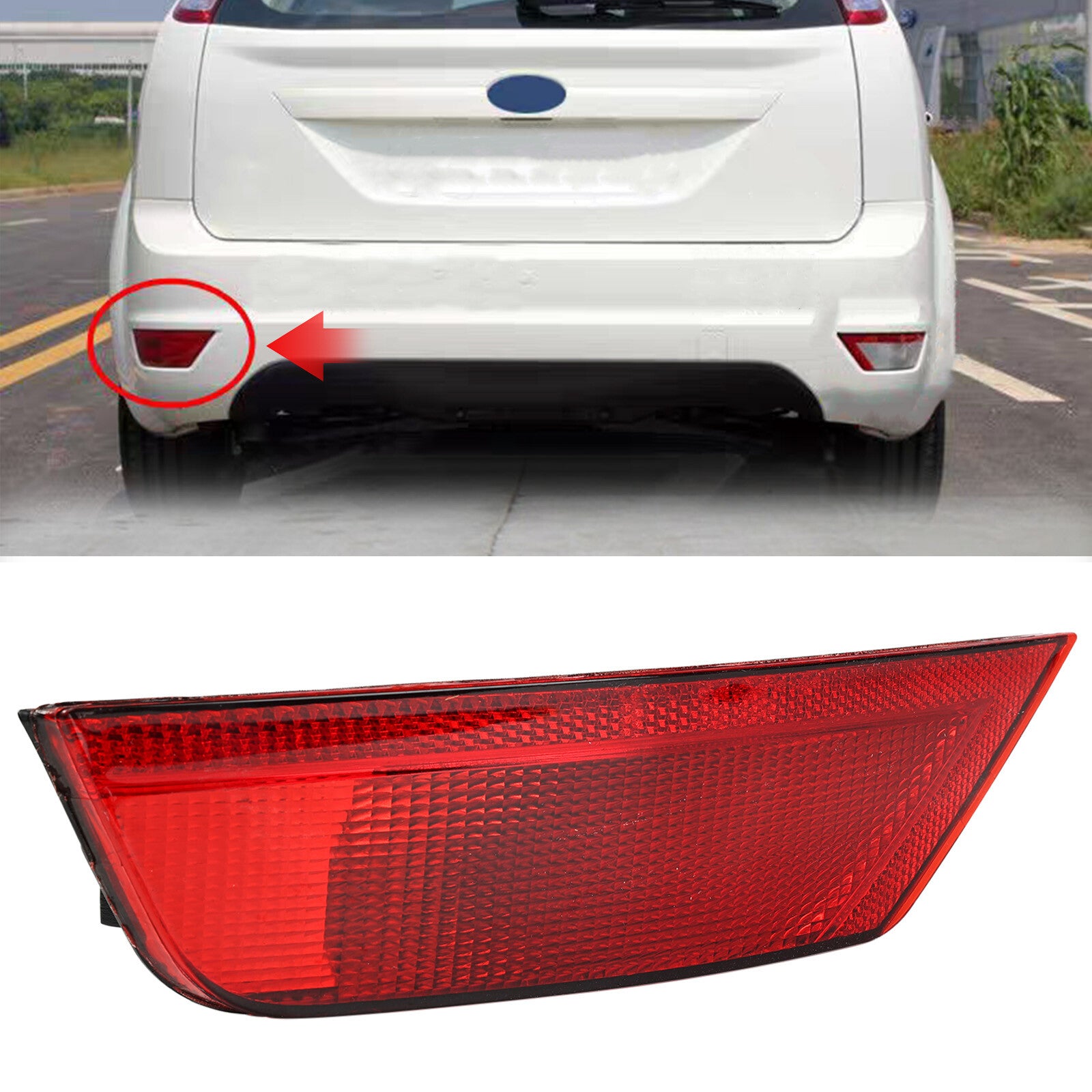 1x Rear Left Bumper Reflector Fog Light Lamp for Ford Focus MK2 2008-2011 2010