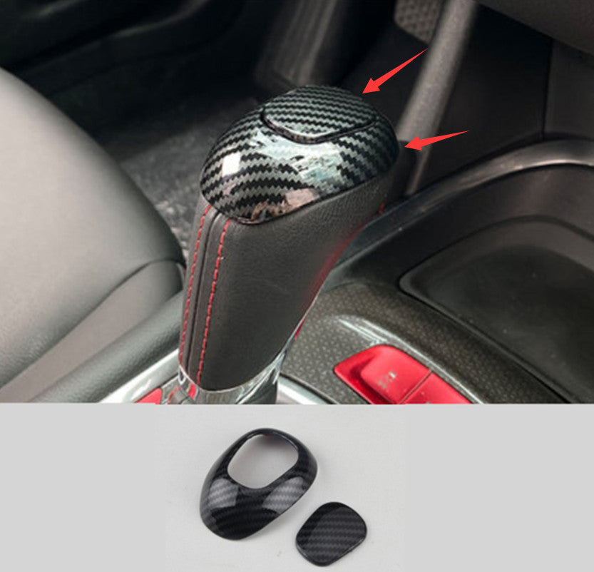 2P Carbon Fiber Gear Lever Shift Knob Cover Trim for Chevrolet Malibu 2016-2024