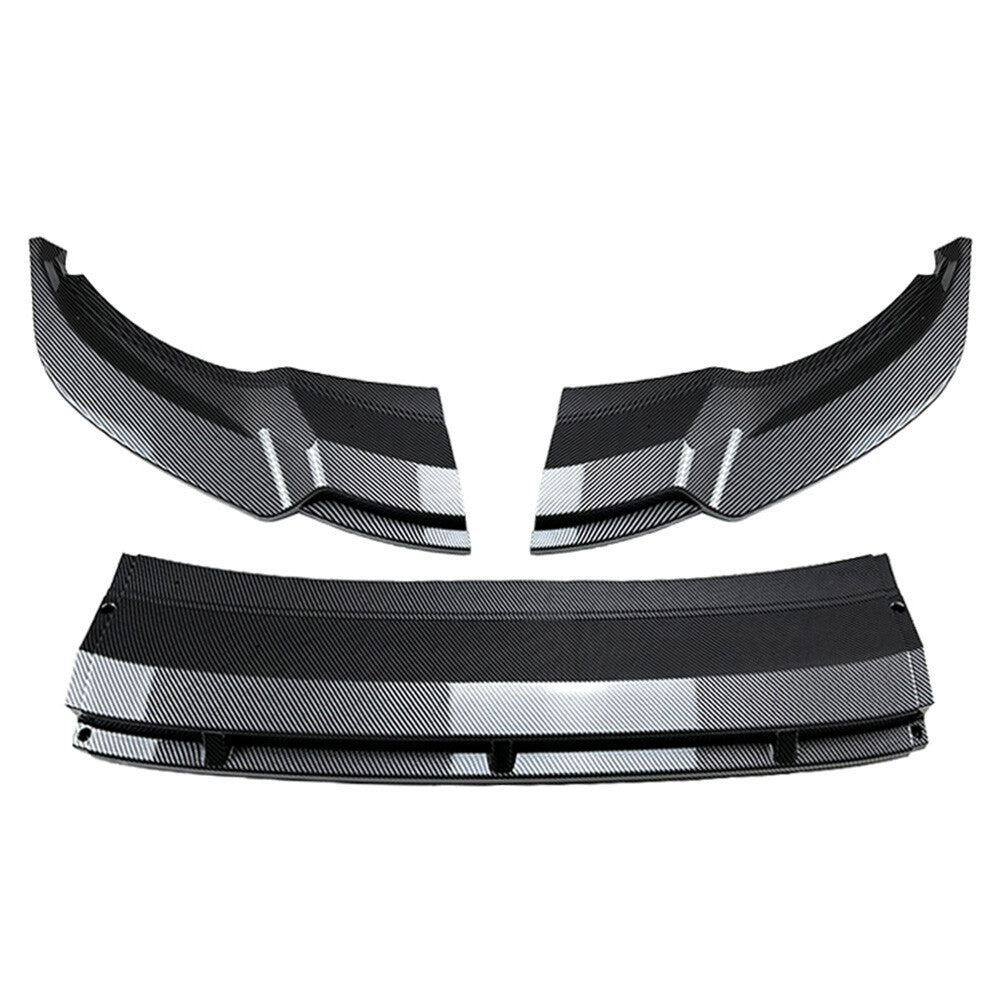 Front Bumper Spoiler Lip Carbon Fiber Black for Volkswagen for Tiguan Rline 2021-23