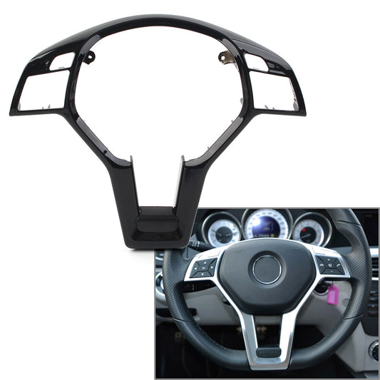 Gloss Black Steering Wheel Cover Fit for Mercedes Benz CLA/ SLK/ E/ C/GLA-CLASS C117
