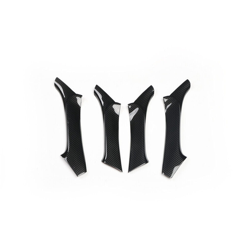 Car Inner Door Armrest Panel Trim 4PCS Fit for Lexus IS 06-11 Black Carbon Fiber
