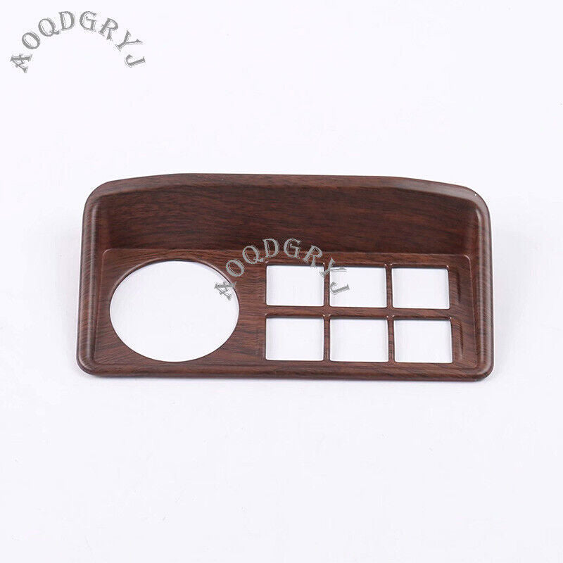 Wood Grain Interior Cigarette Lighter Frame Trim Cover for Toyota Prado 2018-21