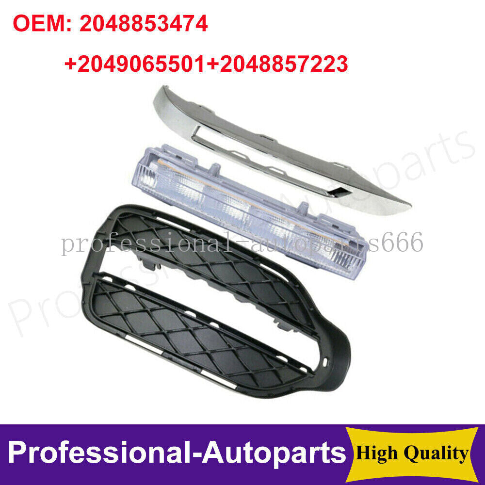 3-piece front grille daytime running light cover for Mercedes-Benz GLK-Class X204