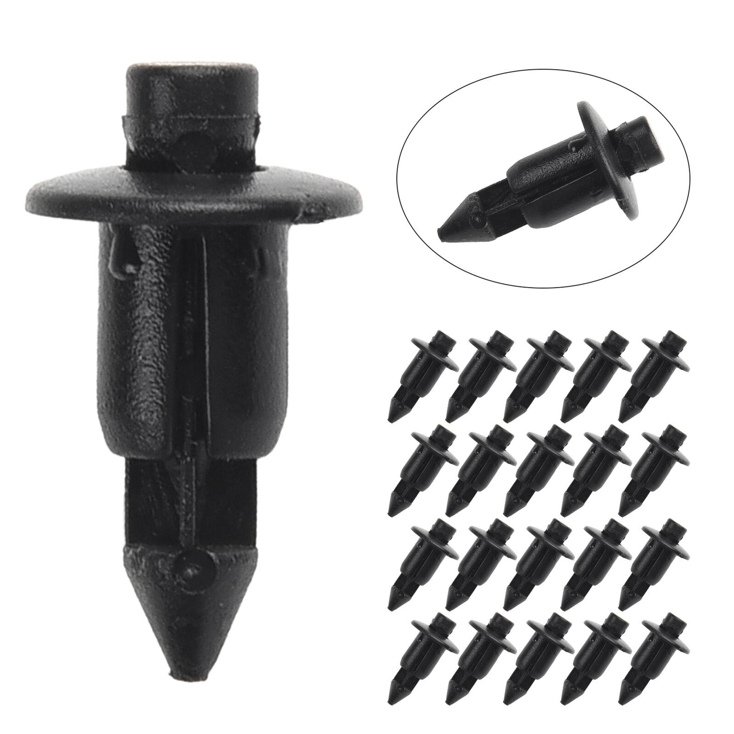 for Suzuki - for Kawasaki 20 Pcs 6mm Plastic Rivet Bike Fairing Trims Clips-Set