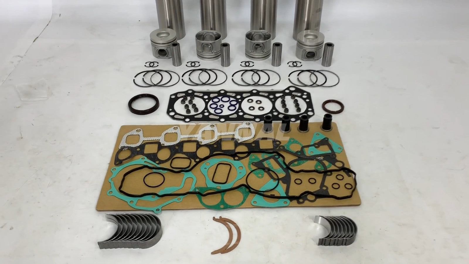 Overhaul and rebuild kit for Nissan ZD30 diesel engine with washers and bearings