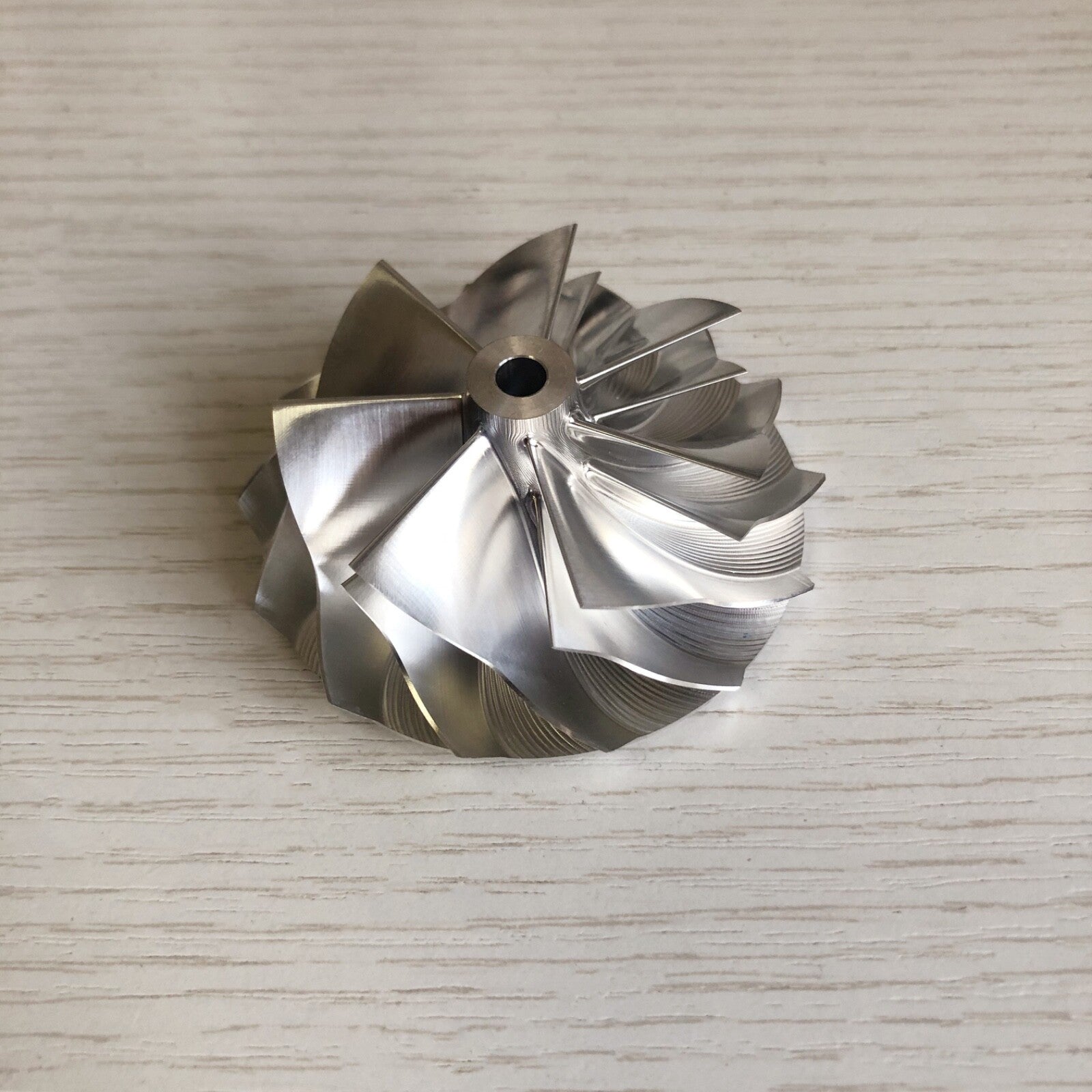 GT15-25 51.03/61.98 mm 7+7 Blade Turbine Milling/Burnt Compressor Wheel