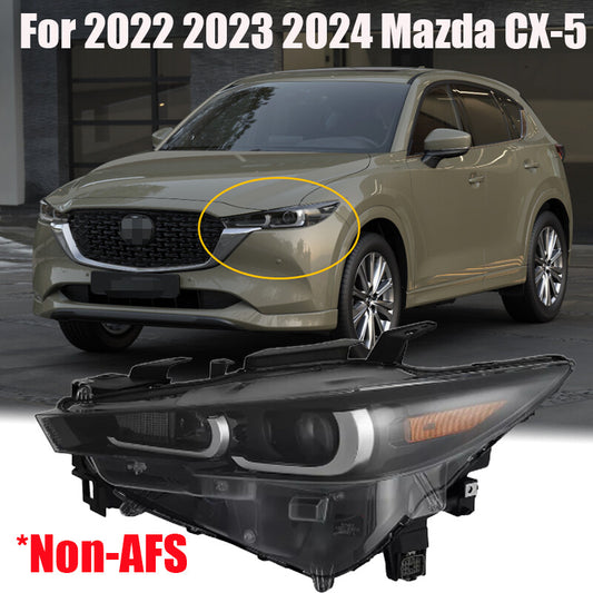 Full LED Non-AFS Left Driver Side Headlight Lamp For 2022 2023 2024 for Mazda CX-5