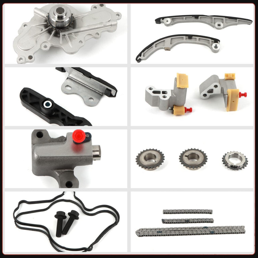For 07-10 for Ford Edge Taurus for Lincoln Mkz 3.5L 3.7L V6 Timing Chain Kit Water Pump