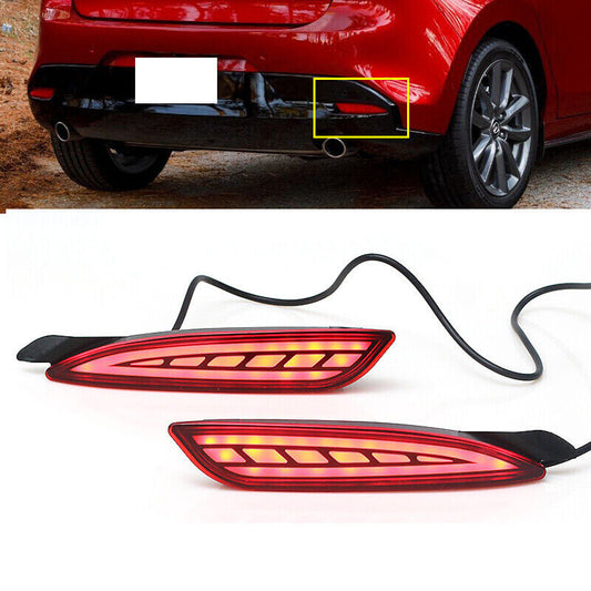 for Mazda 3 hatchback 2019 2020 Pair Rear bumper dynamic turn signal reflector