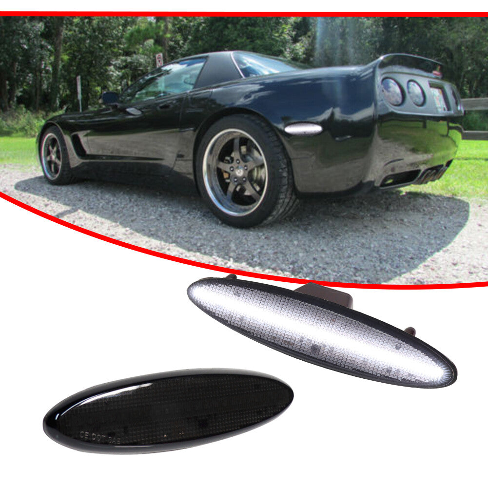 All-white LED rear fender side marker light kit for 97-04 for Chevrolet for Corvette C5