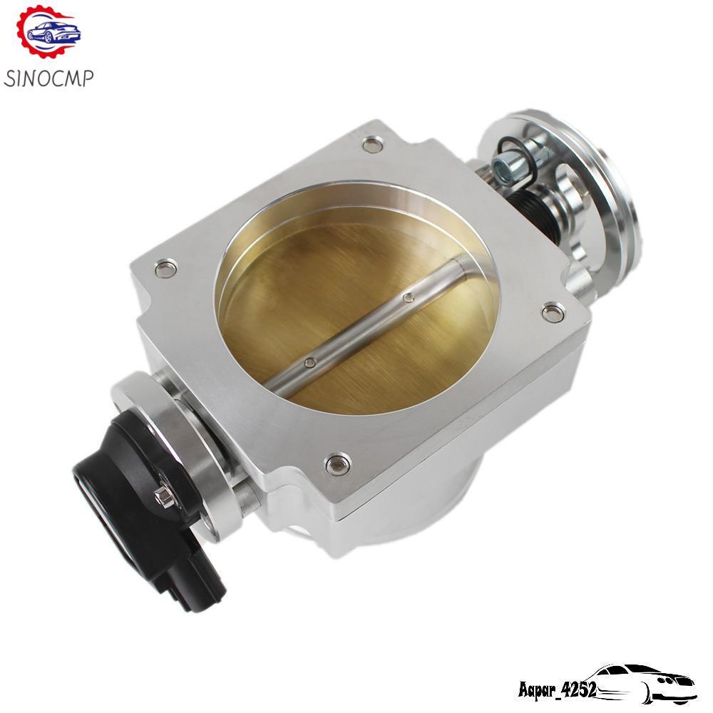 Reverse Throttle Body With TPS Sensor 90mm Fit for Toyota Supra 1JZ / 2JZ Silver