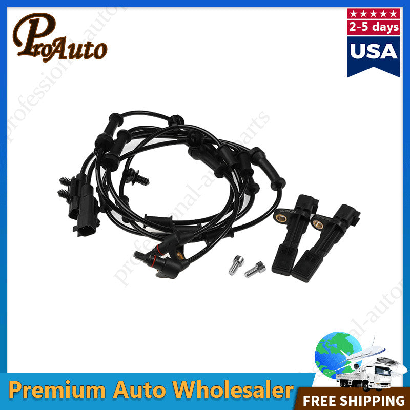 4 ABS Wheel Speed Sensor Front Rear Left Right For 12-17 for Jeep for Wrangler 3.6L