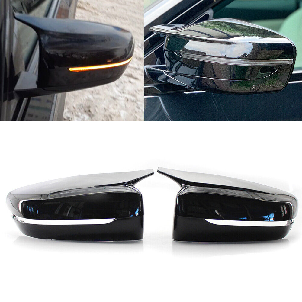 M Style Gloss Black Wing Mirror Cover Cap for BMW G30 G20 G11 G12 2017-2020 2Pcs