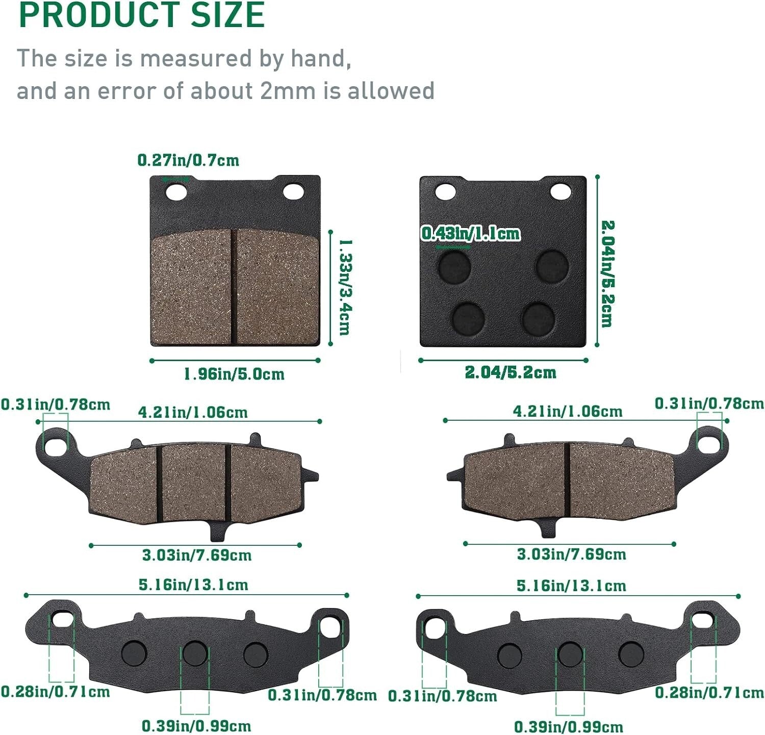 Front Rear Brake Pads for SUZUKI GSX600F GSX 600 F Katana 600 1998-2006 SV650