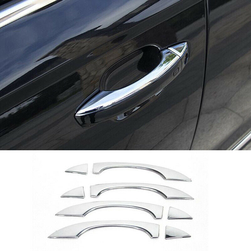 for Audi for A6 C7 12-17 8pcs Chrome Silver Car Door Handle Cover Trim