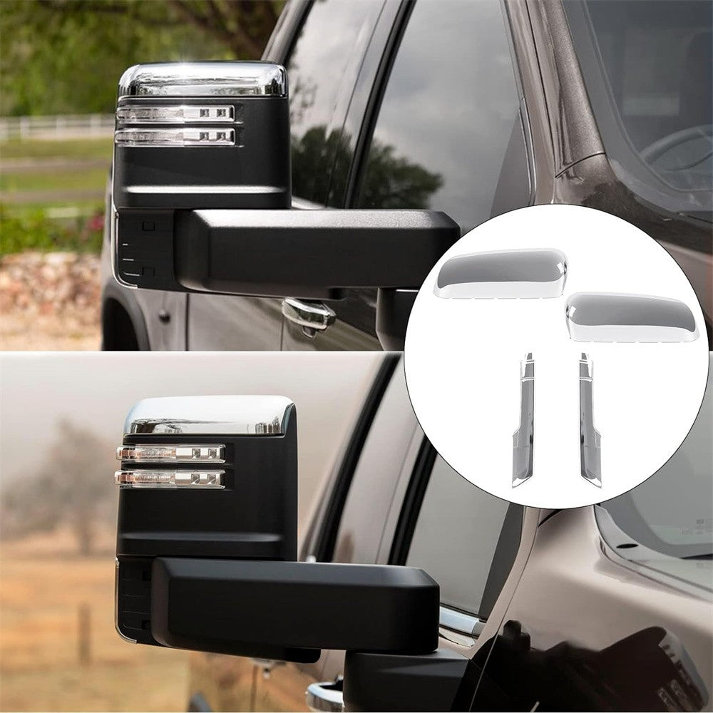 Car TopSide Mirror Cover Caps For Chevy Silverado for GMC for Sierra HD 2500 3500 20-23
