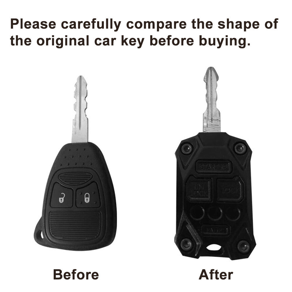 ABS Car Key Fob Shell Case Cover for Jeep for Wrangler JK 2007-17 Red/Blue/Black
