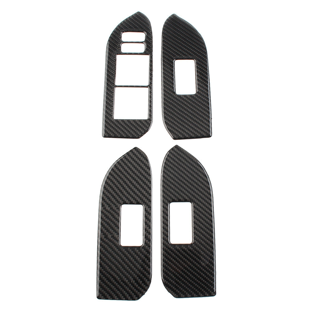 4Pcs Door Window Lift Switch Cover Trim for Toyota for Land Cruiser Prado 10-18 LHD