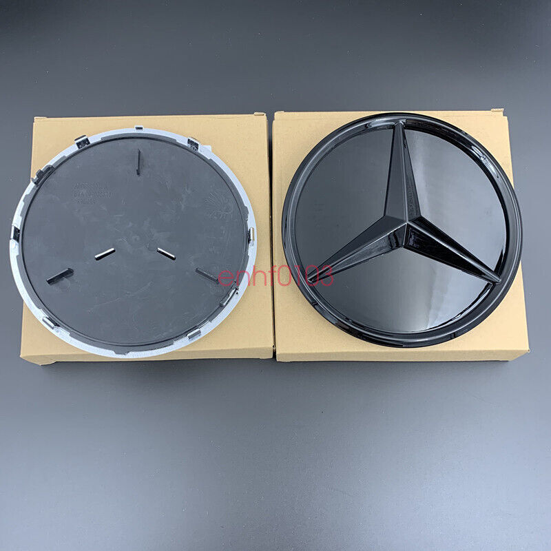 Sleek black front grille with star emblem for Mercedes-Benz C-Class 2019-2020