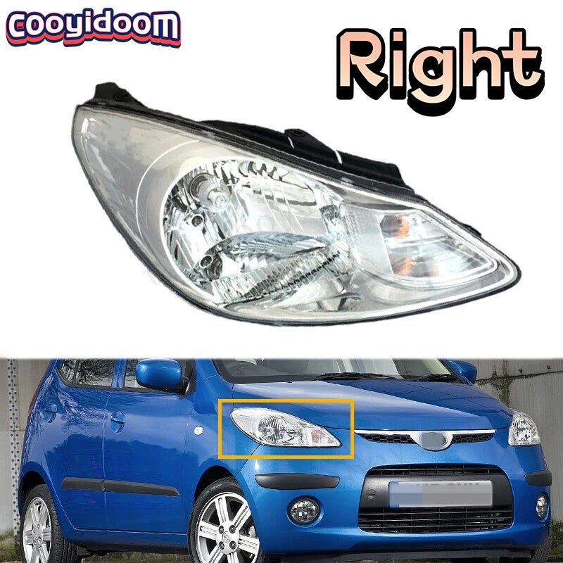 Right fog light for car headlights/fog lights applicable to for Hyundai I10 2007 - 2011 vehicles.