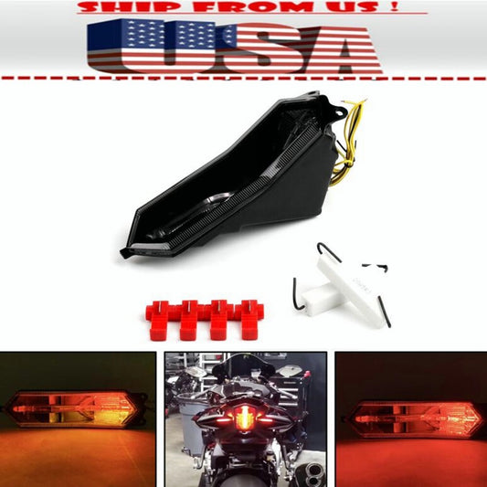Smoke LED Brake Tail Light Turn Signal for Yamaha R6 17-22,R1/M/S 15-22,R7 22-23