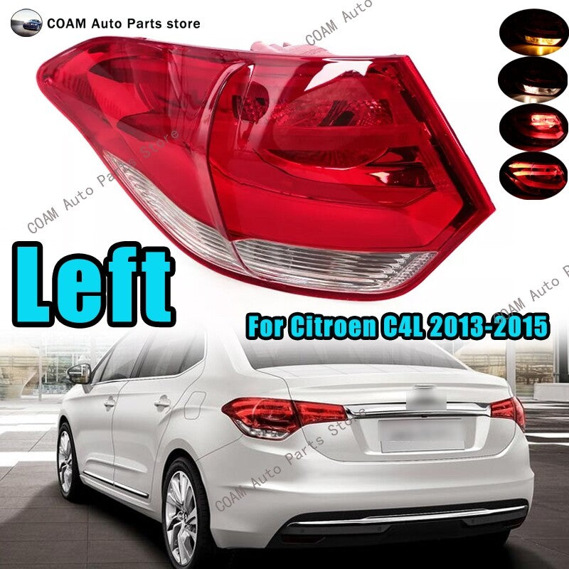 The left-side exterior taillight cover brake is suitable for Citroën C4L II 2013-2015 models.