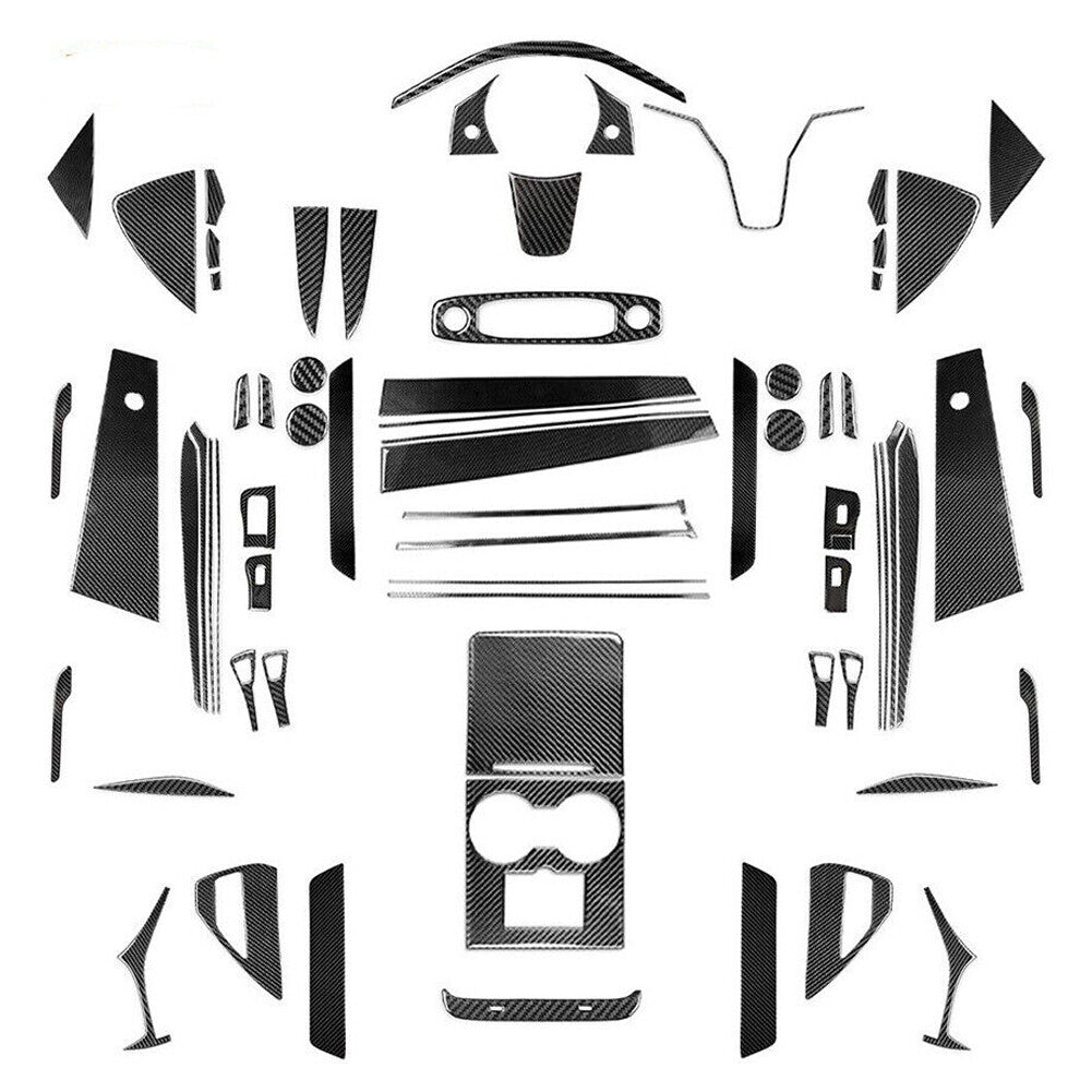 71X Carbon Fiber Interior Full Set Cover Trim Kit for Tesla Model 3/Y 2017-2022