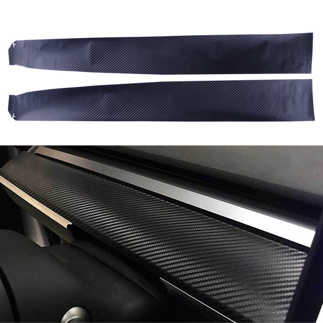 1set Dashboard Center Console Panel Sticker Cover Trim Fit for Tesla Model 3