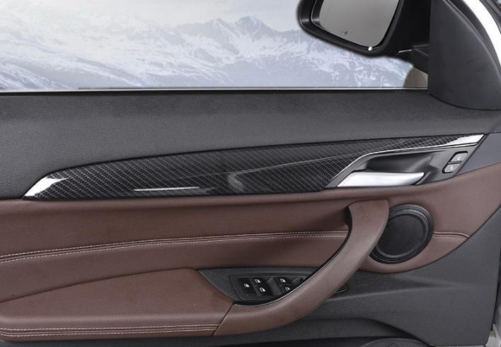 ABS Carbon fiber Inner Door Armrest Decor Cover Trim 4x 2016-2021 for BMW X1F48