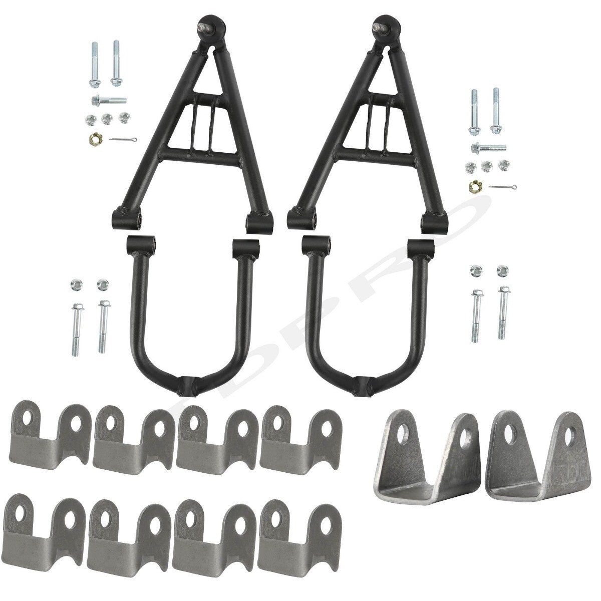 Front suspension upper and lower shock absorber control arm kit suitable for off-road vehicles, ATVs, go-karts, four wheels, 4 Wh