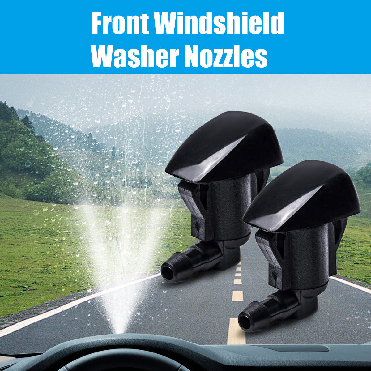 2 new Windshield Wiper Spray Nozzles for Toyota for Sienna for Corolla Tundra