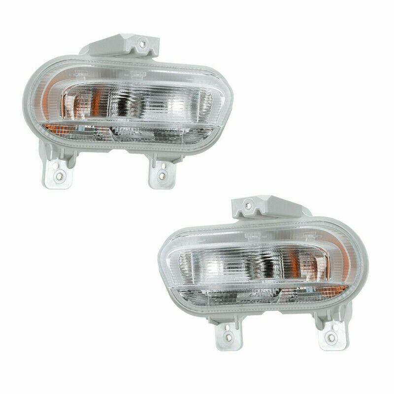 Pair For 2019-2021 for Jeep Renegade Front DRL Parking Turn Signal Fog Light