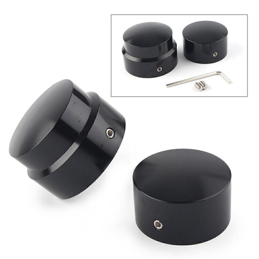 for Harley 2015-Later XG 2008-up XL Dyna Black Rear Axle Nut Cover Cap Sets