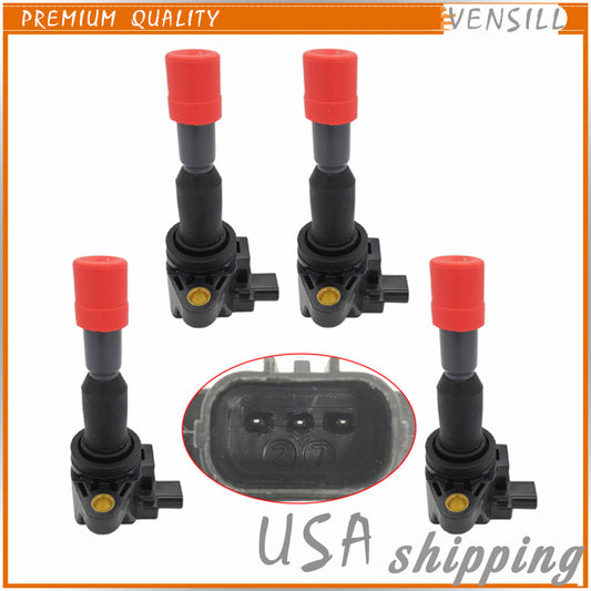 Set of 4X Ignition Coils UF581 for Honda Airwave Jazz 1.5L 02-09 30520-PWC-003