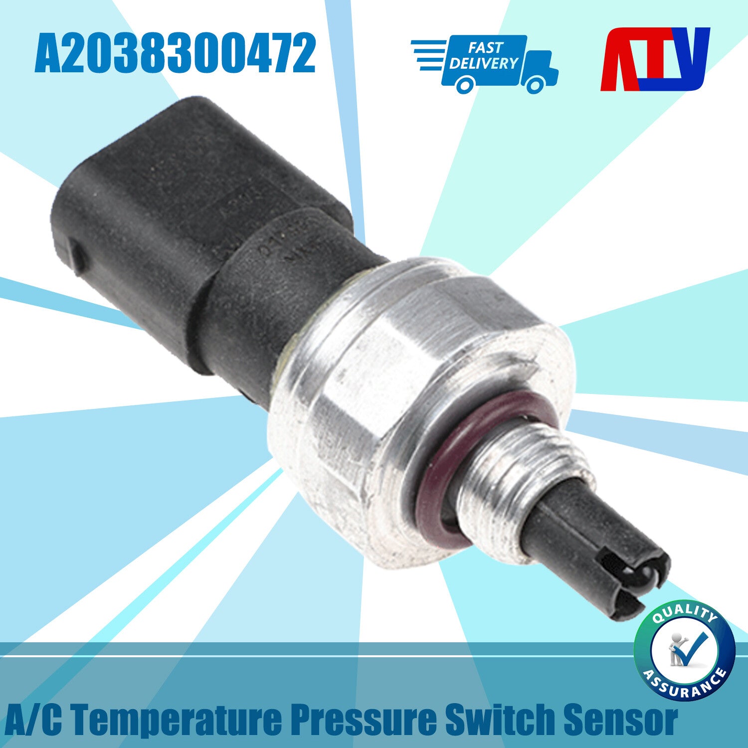 A/C Temperature Pressure Switch Sensor 2038300472 for Mercedes-Benz 2.6L 5.0L