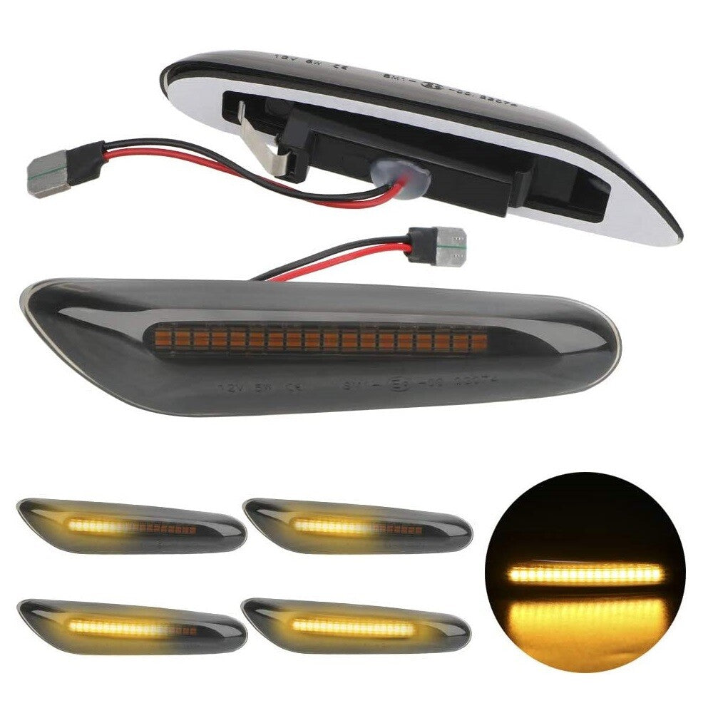 for BMW E60 E82 E83 E90 E92 Led Side Marker Turn Signal Light Dynamic Smoke Lamp
