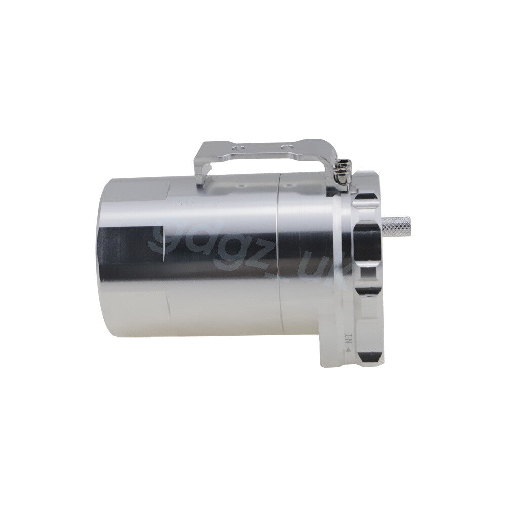 Silver Universal Car 350ml Oil Catch Can Tank Aluminum Polish Baffled Reservoir