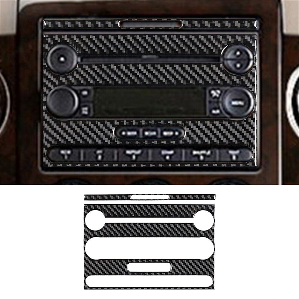 Carbon Fiber Central Control CD Switch Panel Cover for Ford F150 FX4 2004-2008 A
