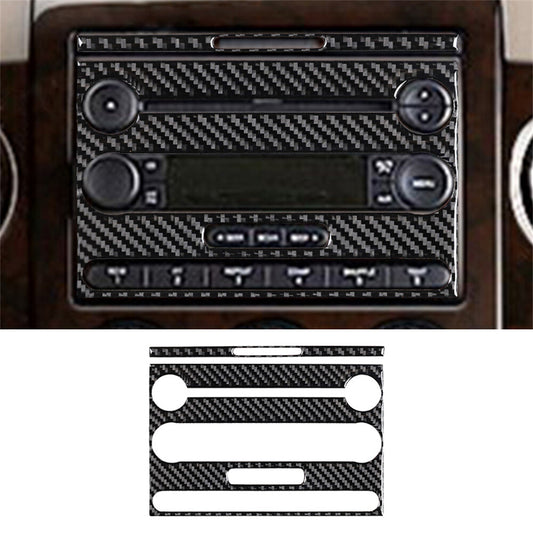 Carbon Fiber Central Control CD Switch Panel Cover for Ford F150 FX4 2004-2008 A